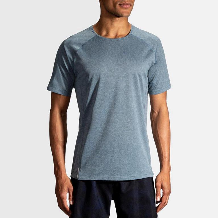 Brooks Ghost Hardloopshirt voor Heren Blauw (XJQIF-6320)